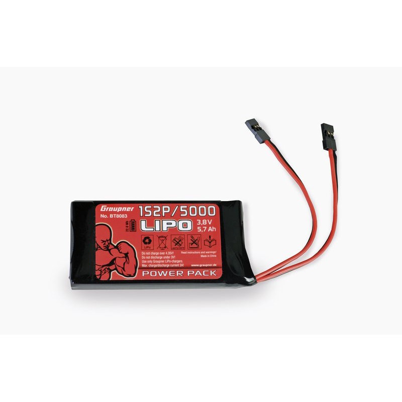 Senderakku LiPo 1S2P/5000 3,8V