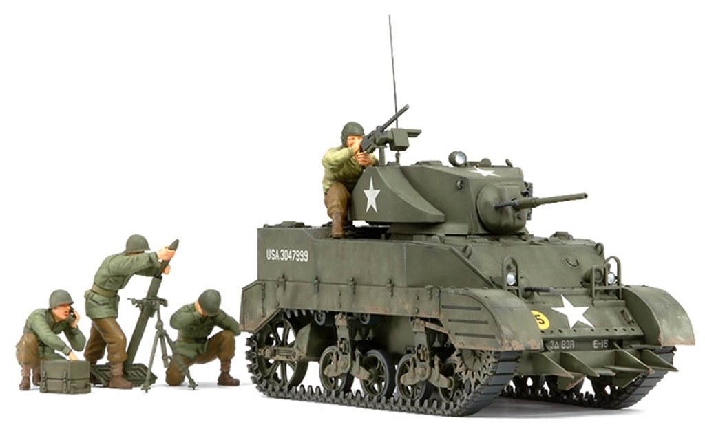 1:35 US M5A1 Leicht Panzer mit Mörser