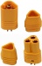 MT60  3-pol. 3,5 mm Goldverbinder, 1 Paar